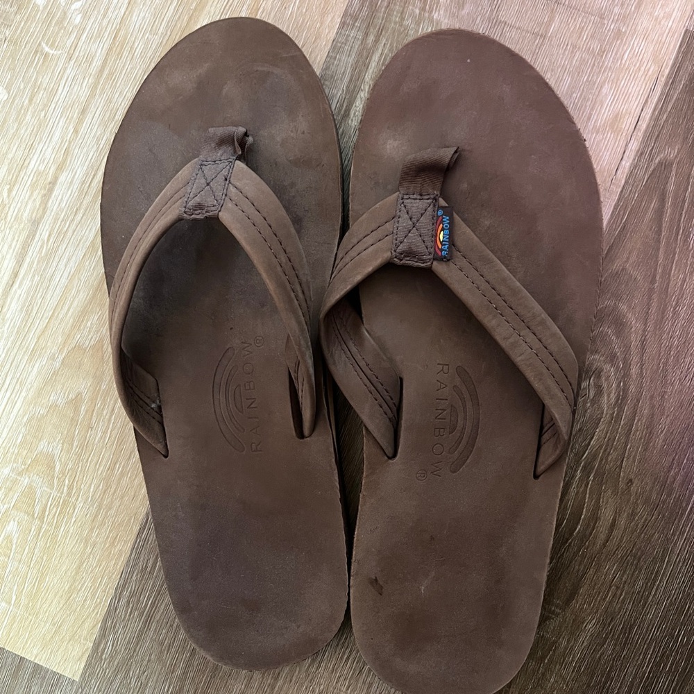 Rainbow Flip Flops Men’s Large